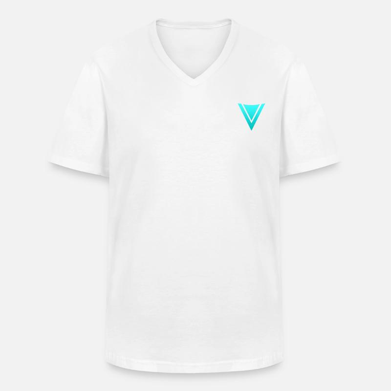 FronzeDE Basic Turquoise - Men's V-Neck T-Shirt - white