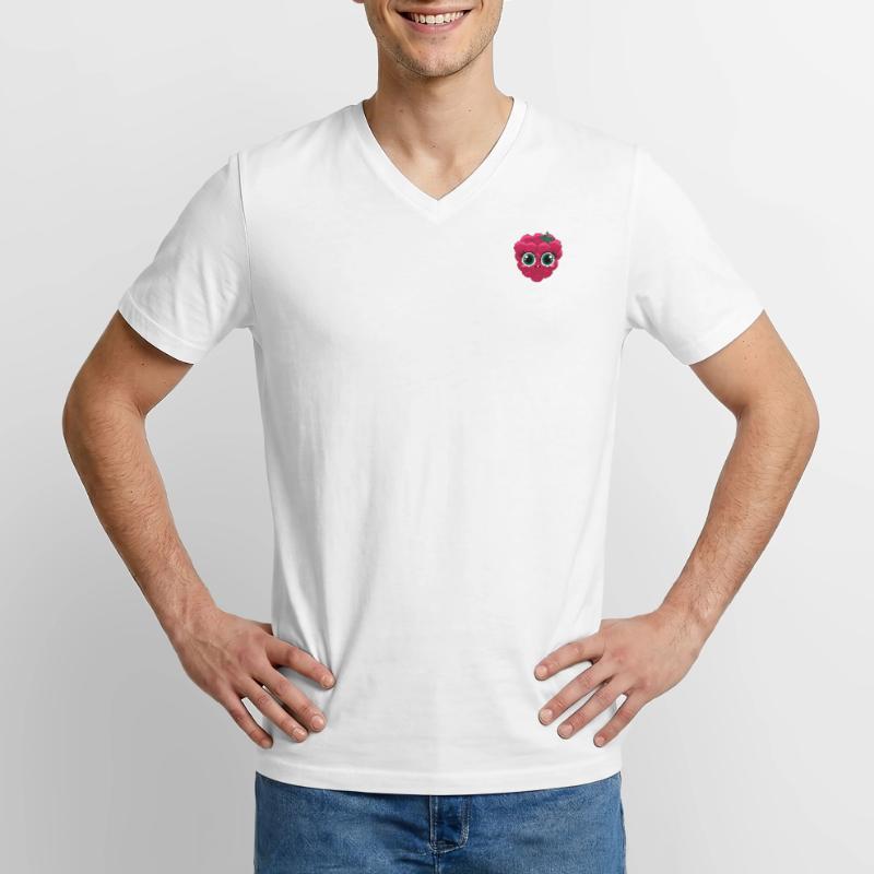 Ruby Raspberry Men's V-Neck T-Shirt