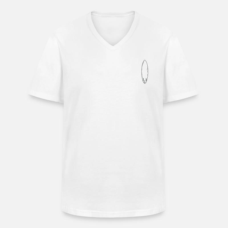 Surfboard - Männer-T-Shirt mit V-Ausschnitt - Weiß