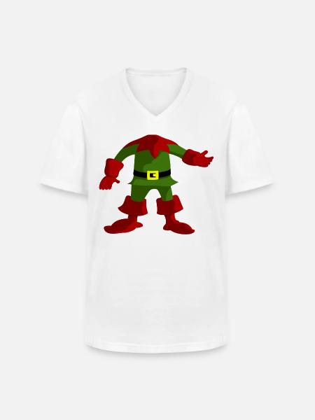 Elf Ugly Christmas Funny Sayings - Men's V-Neck T-Shirt - white