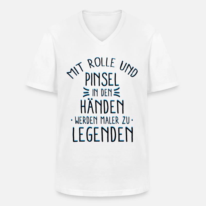 Maler Geschenk - Männer-T-Shirt mit V-Ausschnitt - Weiß