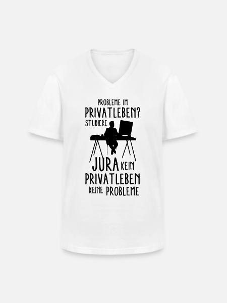 Jura - Männer-T-Shirt mit V-Ausschnitt - Weiß