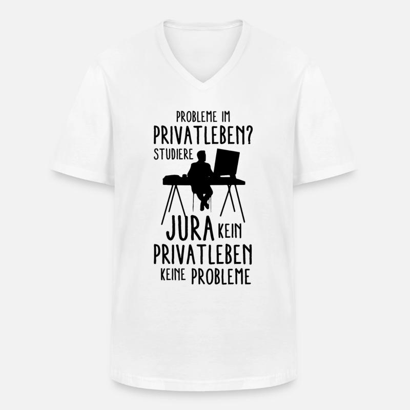 Jura - Männer-T-Shirt mit V-Ausschnitt - Weiß