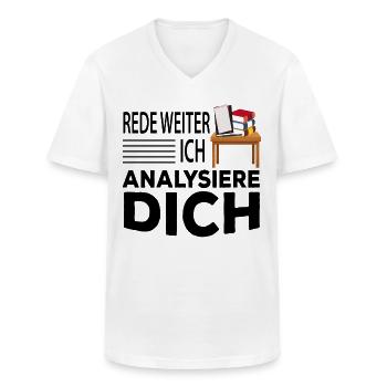 Psychologie Student Spruch - Männer-T-Shirt mit V-Ausschnitt - Weiß - Vorne - AI Model Male 185 light (185cm)