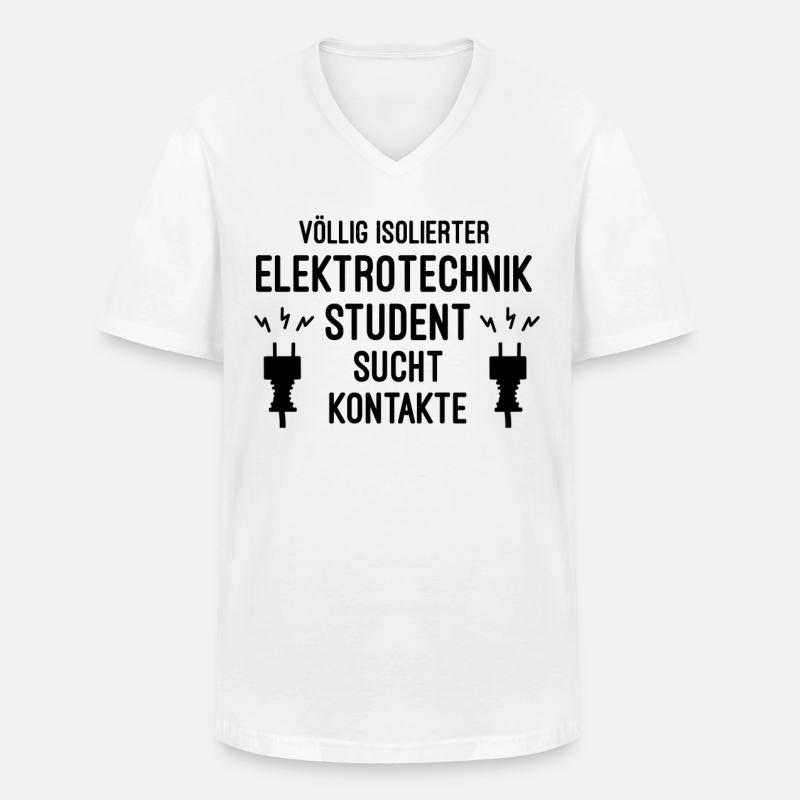 Elektrotechnik Student - Männer-T-Shirt mit V-Ausschnitt - Weiß