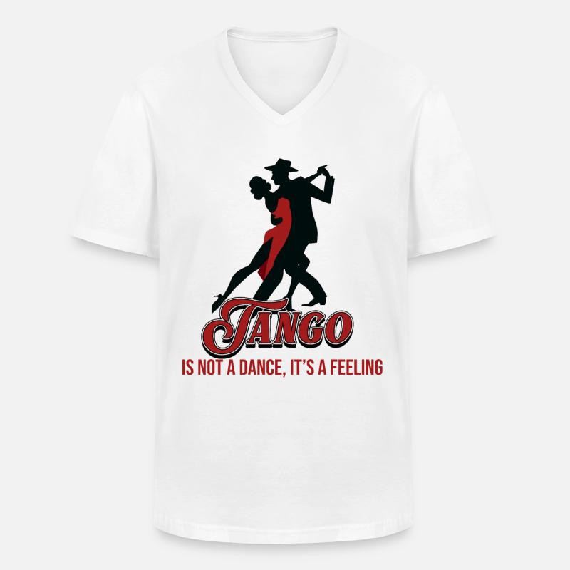 Tango, Tango Tänzer - Männer-T-Shirt mit V-Ausschnitt - Weiß