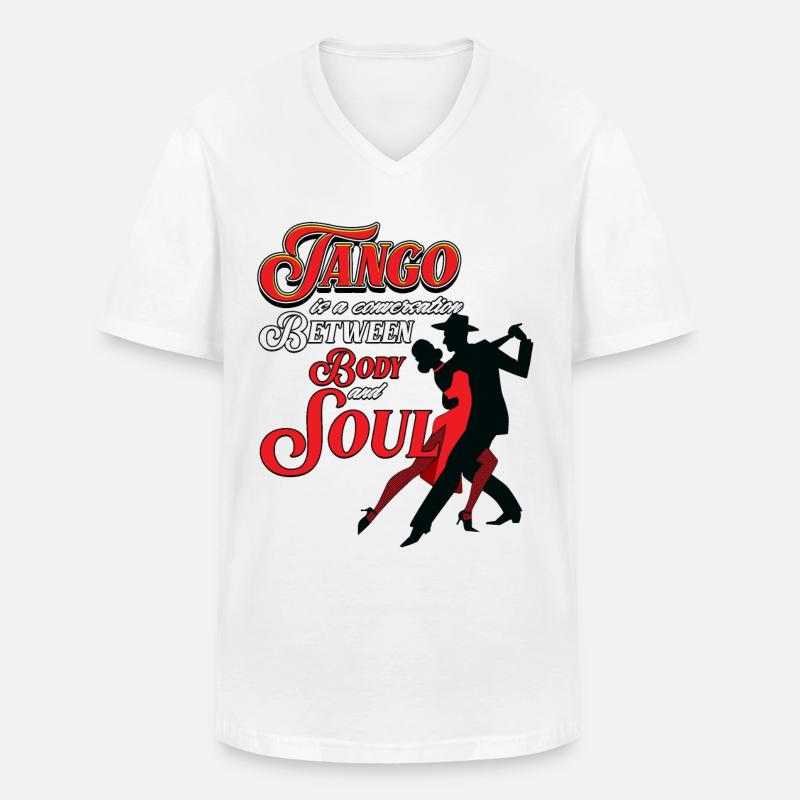 Tango, Tango Tänzer - Männer-T-Shirt mit V-Ausschnitt - Weiß