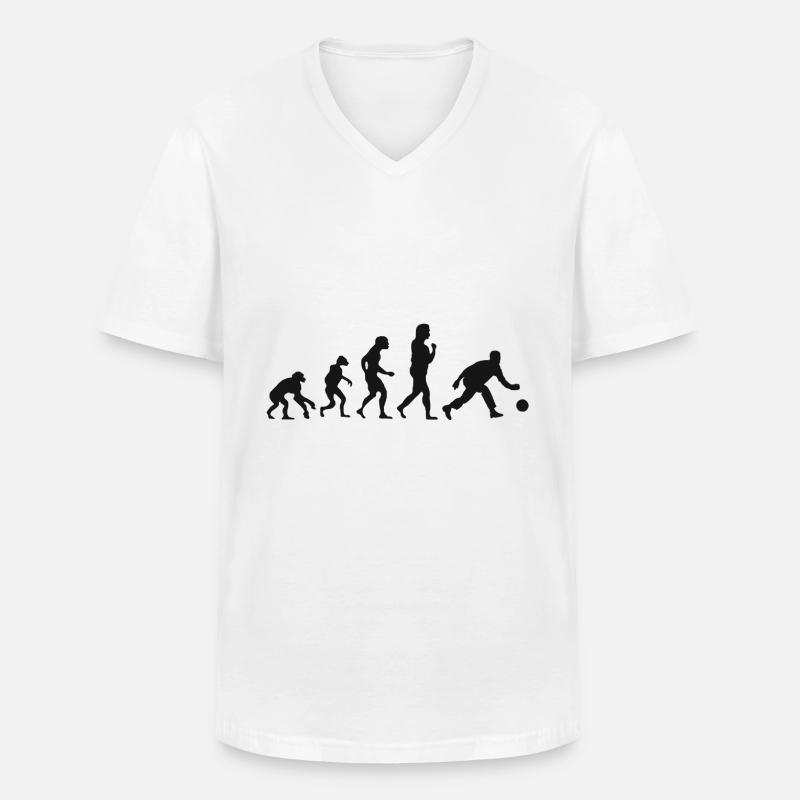 Kegel Evolution Bowling Evolution - T-shirt col V Homme - blanc