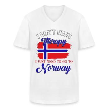 Norwegen, Reiseziel, Troll - Männer-T-Shirt mit V-Ausschnitt - Weiß - Vorne - AI Model Male 185 light (185cm)
