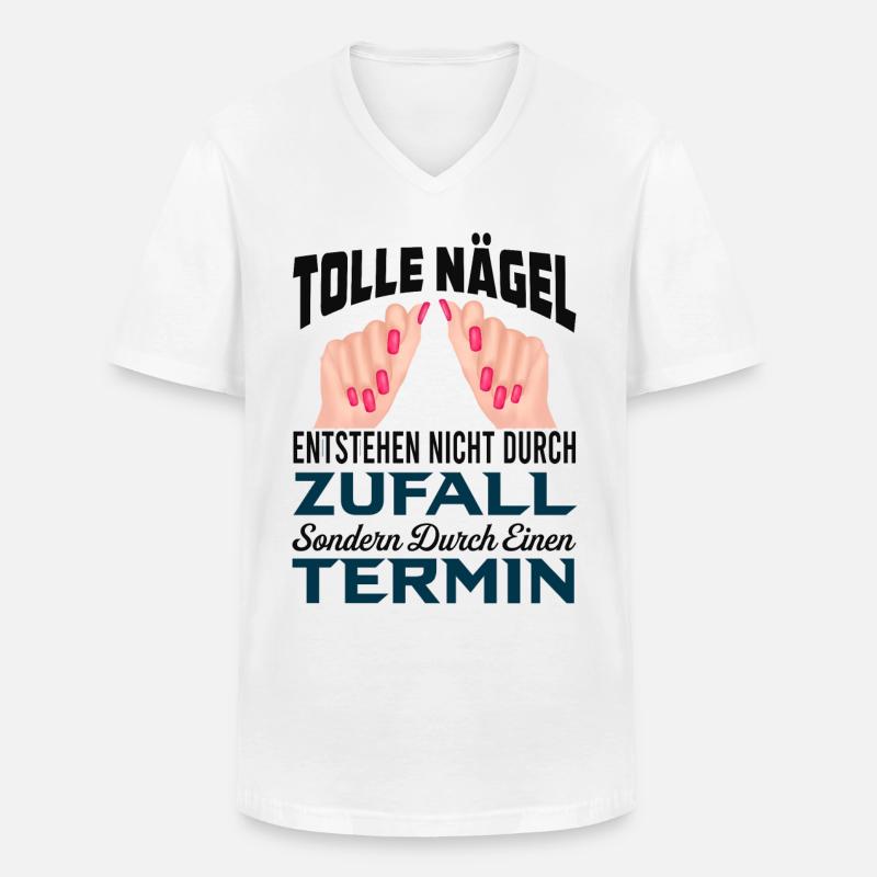 Perfekte Nägel - Männer-T-Shirt mit V-Ausschnitt - Weiß