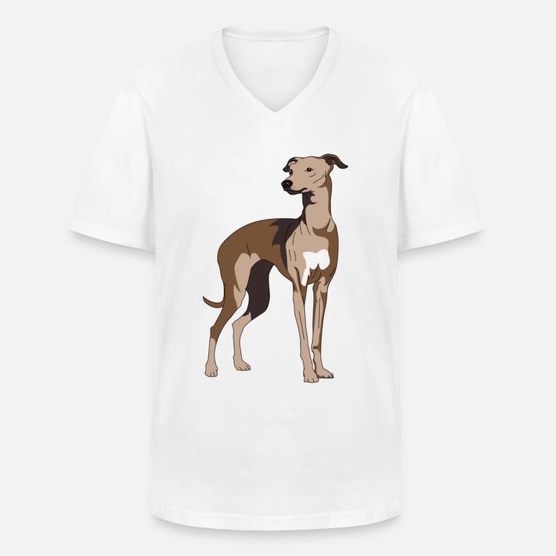 Windhund, Galgo, windhunde - Männer-T-Shirt mit V-Ausschnitt - Weiß