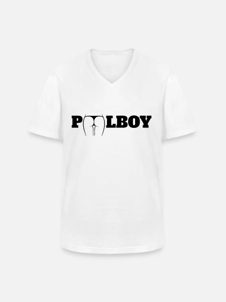 Pool Boy, Piscine - Maître-nageur Cadeau - T-shirt col V Homme - blanc