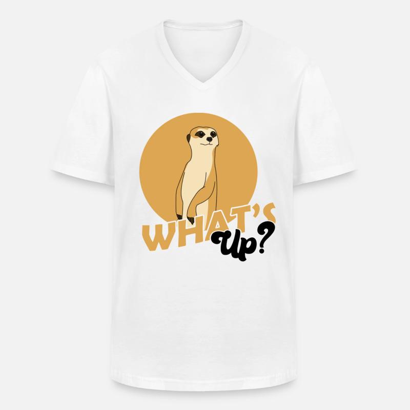 Erdmännchen, Erdmännchen süss, Erdmännchen Wache - Männer-T-Shirt mit V-Ausschnitt - Weiß