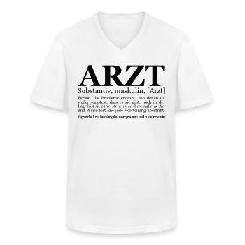 lustiges Arzt Geschenk Ärztin Ärzte Doktor Idee - Männer-T-Shirt mit V-Ausschnitt - Weiß - Vorne - AI Model Male 185 light (185cm)