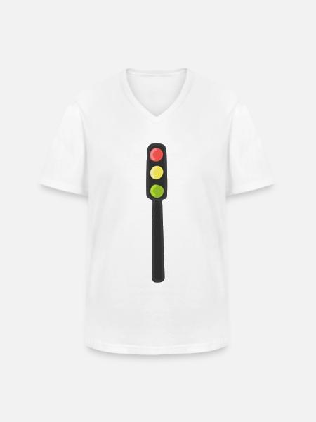 Traffic light - Men's V-Neck T-Shirt - white