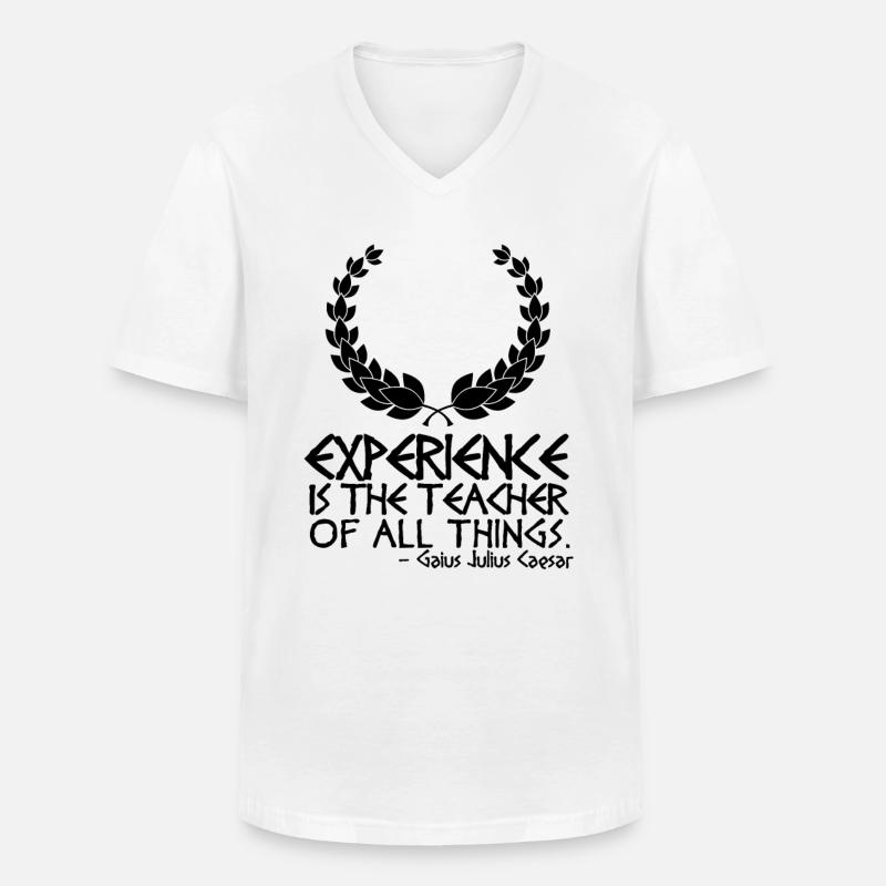 Julius Cäsar Zitat - Männer-T-Shirt mit V-Ausschnitt - Weiß