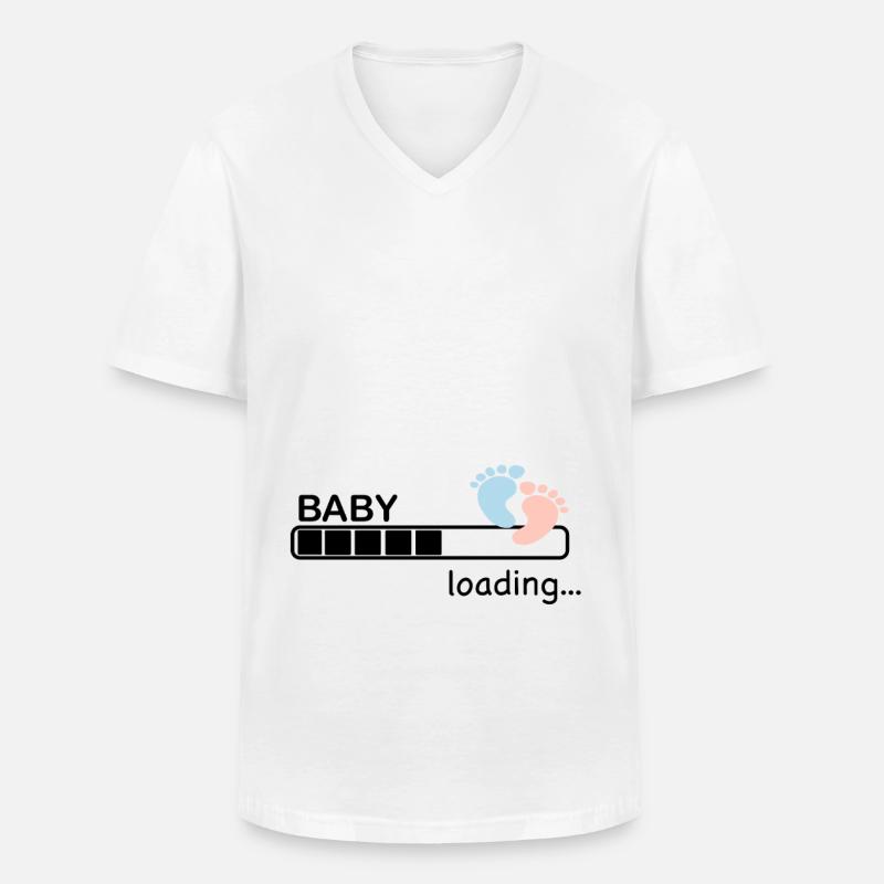 Baby Loading.. Schwangerschaft Nachwuchs Geschenk - Männer-T-Shirt mit V-Ausschnitt - Weiß