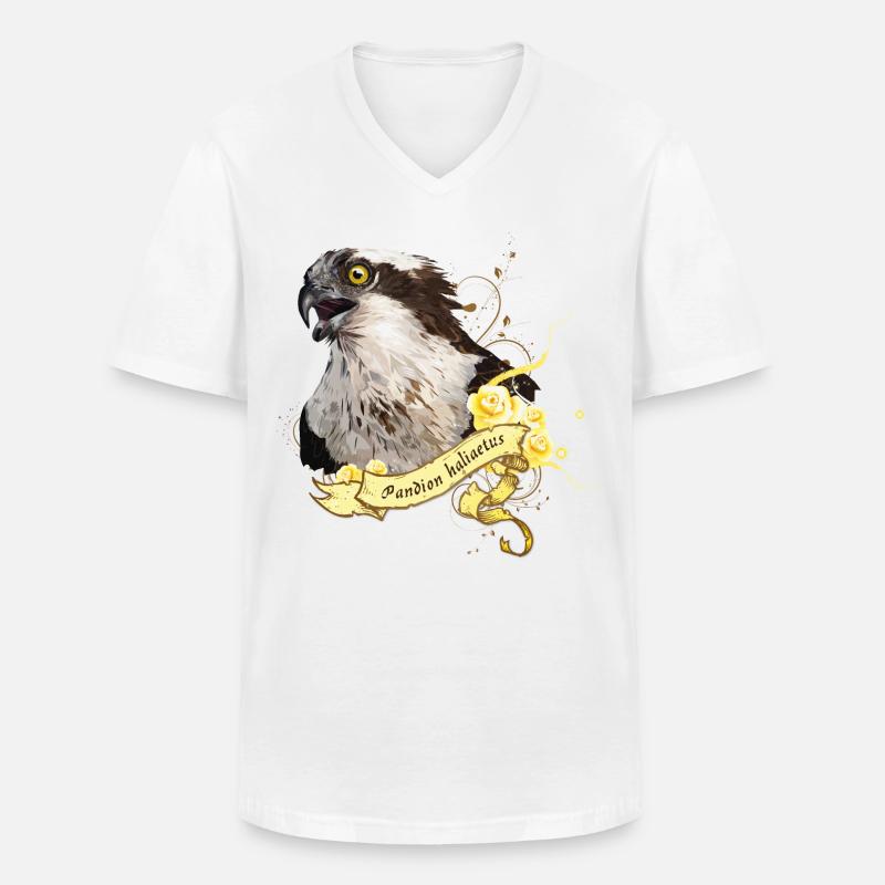 Fischadler - Männer-T-Shirt mit V-Ausschnitt - Weiß