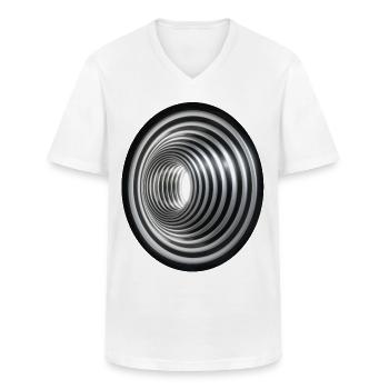 3D Vortex - Effect /3D Effekt Strudel Swirl Wirbel - Männer-T-Shirt mit V-Ausschnitt - Weiß - Vorne - AI Model Male 185 light (185cm)