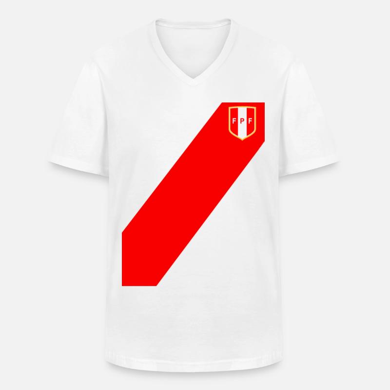 Seleccion peruana de futbol - Männer-T-Shirt mit V-Ausschnitt - Weiß