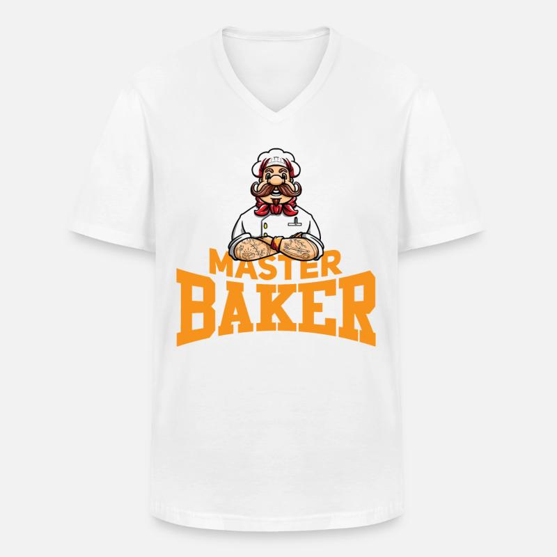 Baker Baking Master Baker Bakery - Men's V-Neck T-Shirt - white