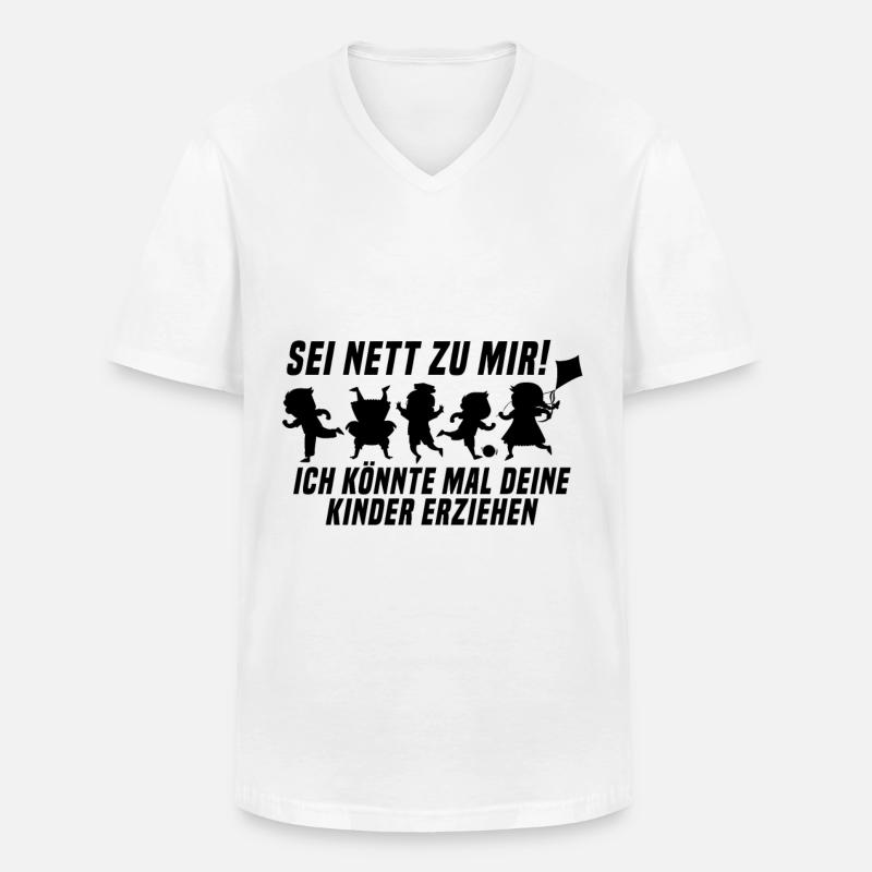 Kindergärtner im Einsatz - Männer-T-Shirt mit V-Ausschnitt - Weiß