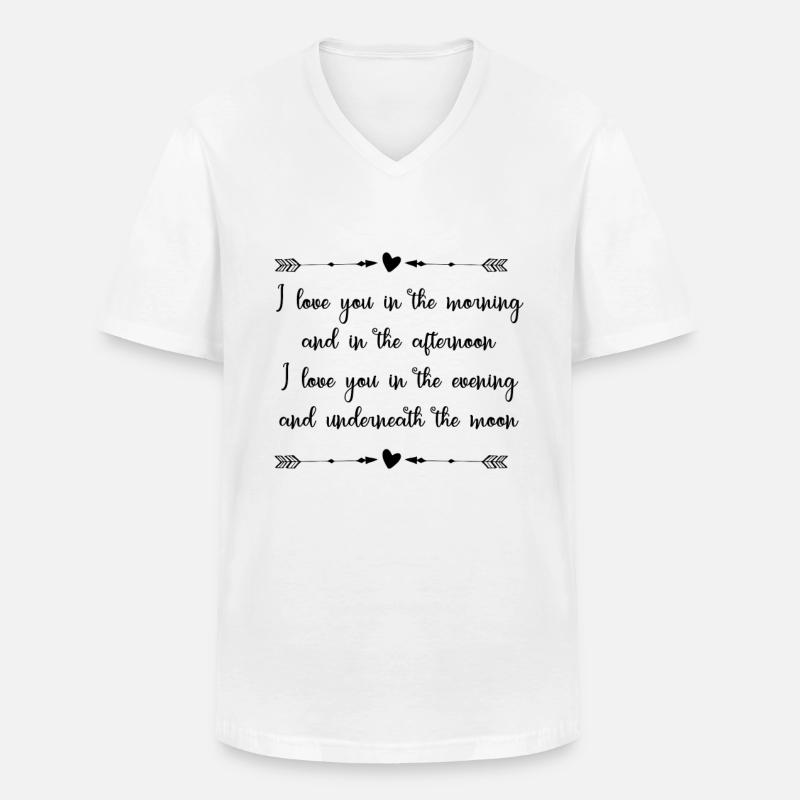 Ich liebe dich - Männer-T-Shirt mit V-Ausschnitt - Weiß