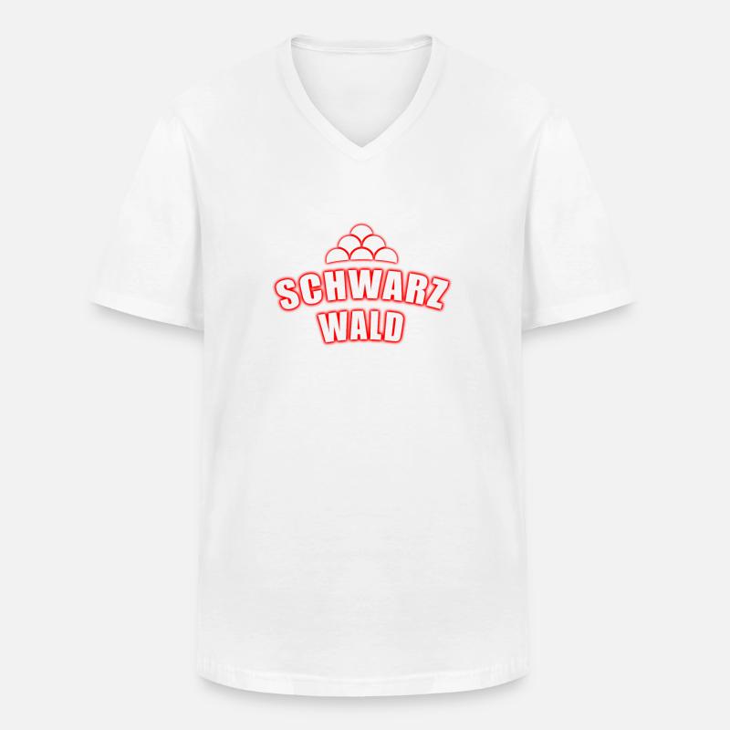 Schwarzwald - Männer-T-Shirt mit V-Ausschnitt - Weiß