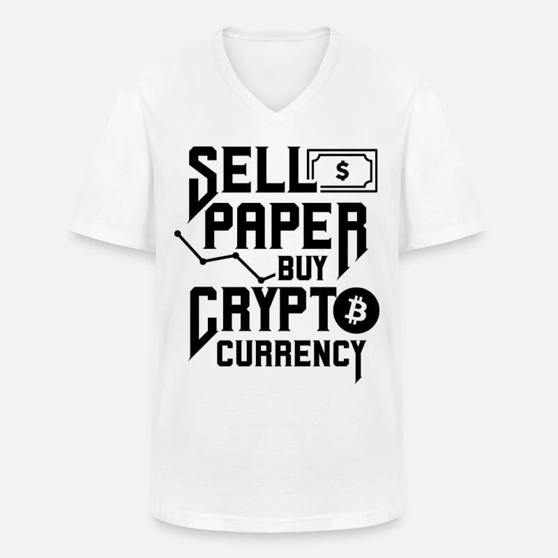 Cryptowährung Crypto Trader Kryptowährung Krypto - Männer-T-Shirt mit V-Ausschnitt - Weiß