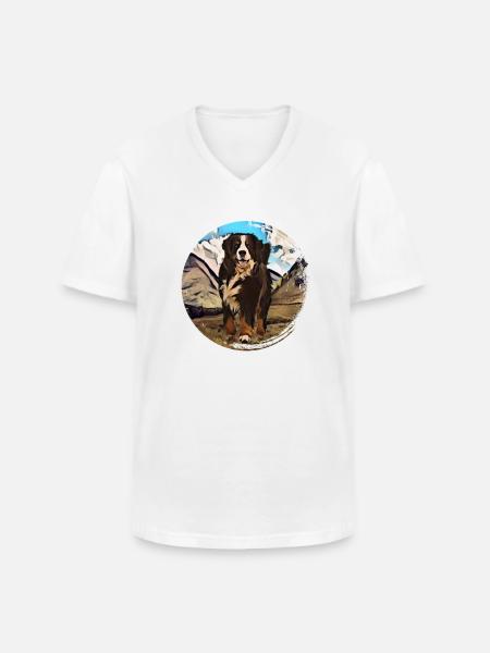 Bernese mountain dog - Men's V-Neck T-Shirt - white