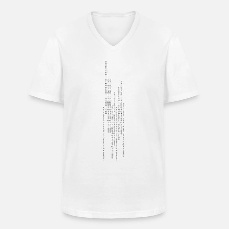 Düsseldorf vertikal - Männer-T-Shirt mit V-Ausschnitt - Weiß