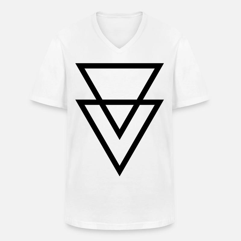 Triangles Symbols Vector - Men's V-Neck T-Shirt - white