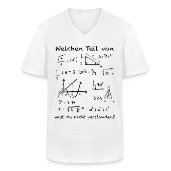 Welchen Teil von hast du nicht verstanden Mathe - Männer-T-Shirt mit V-Ausschnitt - Weiß - Vorne - AI Model Male 185 light (185cm)