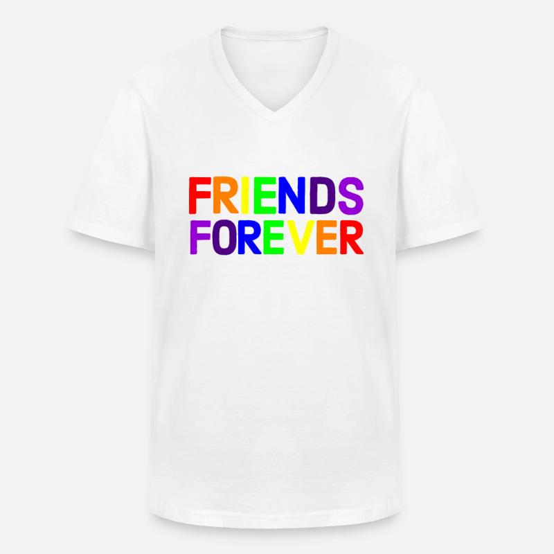 Rainbow, Rainbow, Rainbow, Rainbow, Rainbow - Men's V-Neck T-Shirt - white