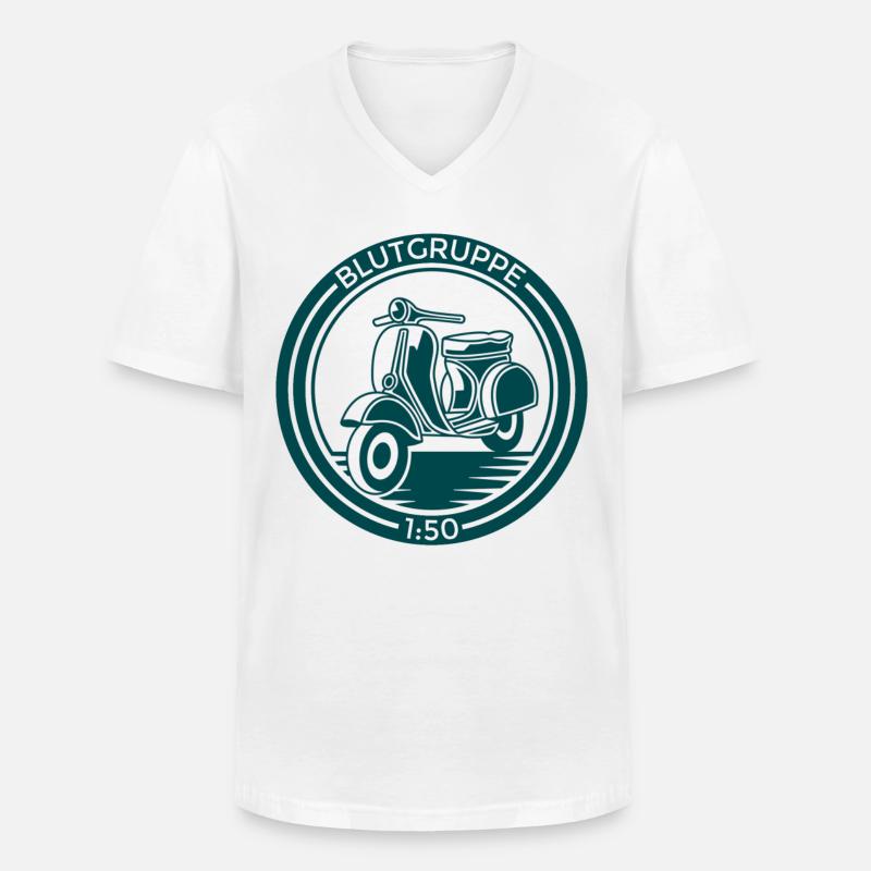Zweitakter Roller Geschenk Gemisch - Männer-T-Shirt mit V-Ausschnitt - Weiß