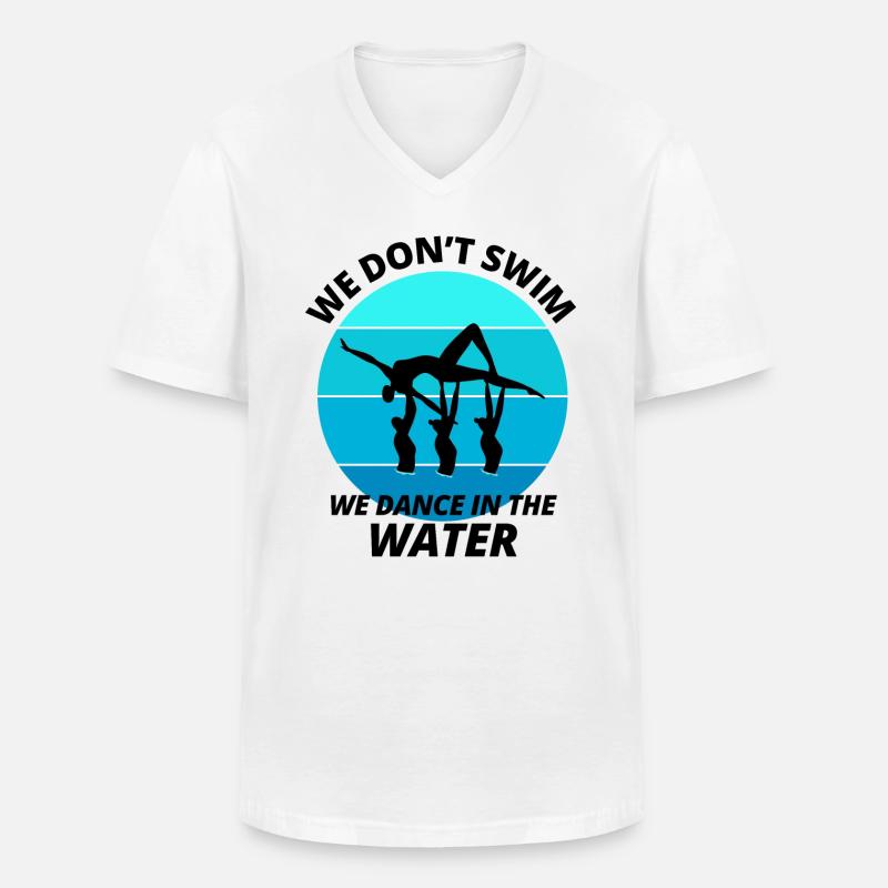 Synchro Schwimmer Synchronschwimmen Lustig - Männer-T-Shirt mit V-Ausschnitt - Weiß