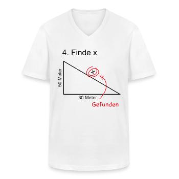 Lustiges Lehrer Mathe Mathematiklehrer Meme - Männer-T-Shirt mit V-Ausschnitt - Weiß - Vorne - AI Model Male 185 light (185cm)