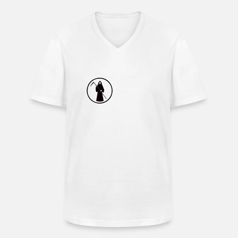 Totenkopf Skelett Horror Düster Grusel Skulls - Männer-T-Shirt mit V-Ausschnitt - Weiß