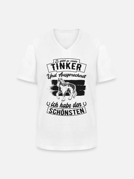 Irish Tinker Pferd Spruch - Männer-T-Shirt mit V-Ausschnitt - Weiß