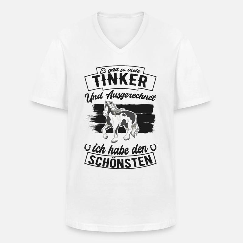 Irish Tinker Pferd Spruch - Männer-T-Shirt mit V-Ausschnitt - Weiß