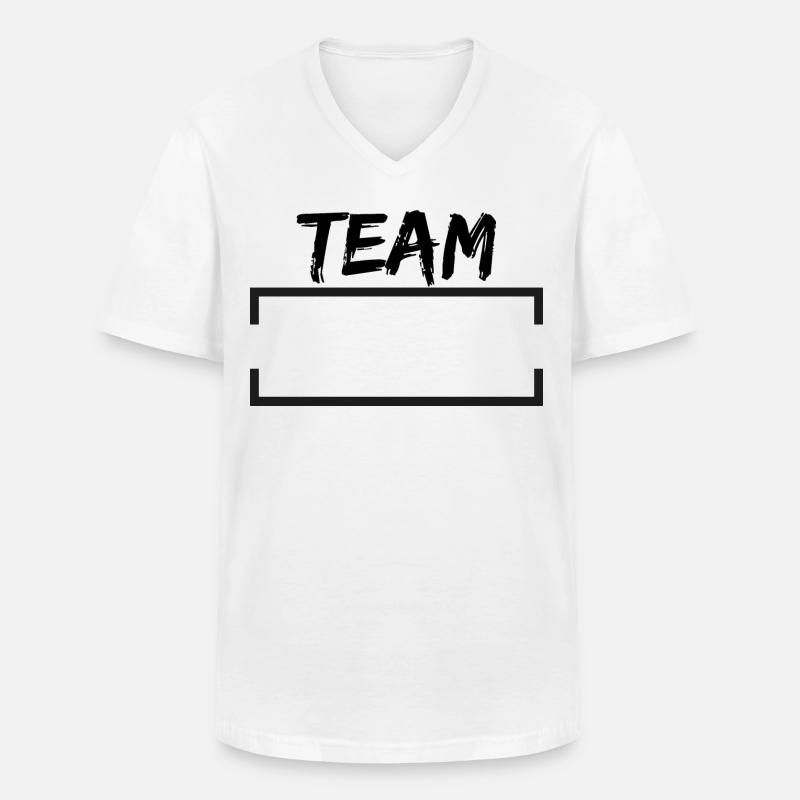 Team Motiv Geschenkidee - Männer-T-Shirt mit V-Ausschnitt - Weiß