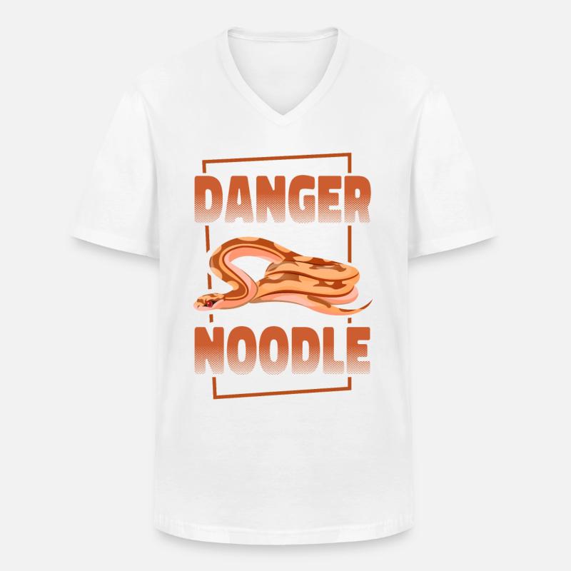 Snake Serpent Danger Noodle - Männer-T-Shirt mit V-Ausschnitt - Weiß