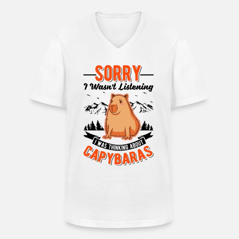 Capybara Gift Capybara Capibara - Men's V-Neck T-Shirt - white