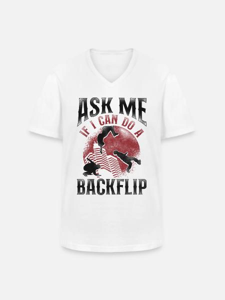 Parkour Gratis Running Traceur - Klassiek mannen T-shirt met V-hals - wit