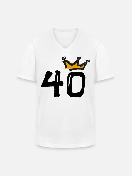 40th birthday Krone - Men's V-Neck T-Shirt - white