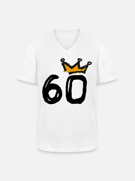 60th birthday Krone - Men's V-Neck T-Shirt - white