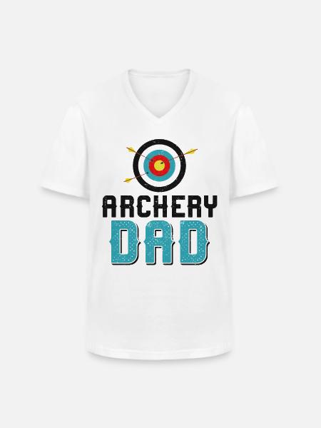 Archery Bow Archer Dad Father - Men's V-Neck T-Shirt - white