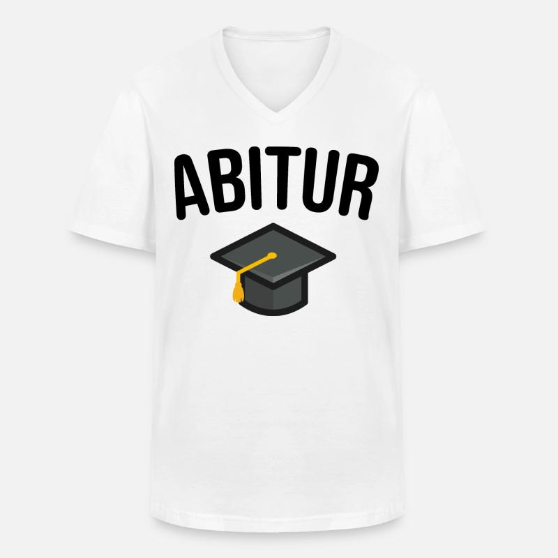 Abitur Abiturient Schulabschluss - Männer-T-Shirt mit V-Ausschnitt - Weiß