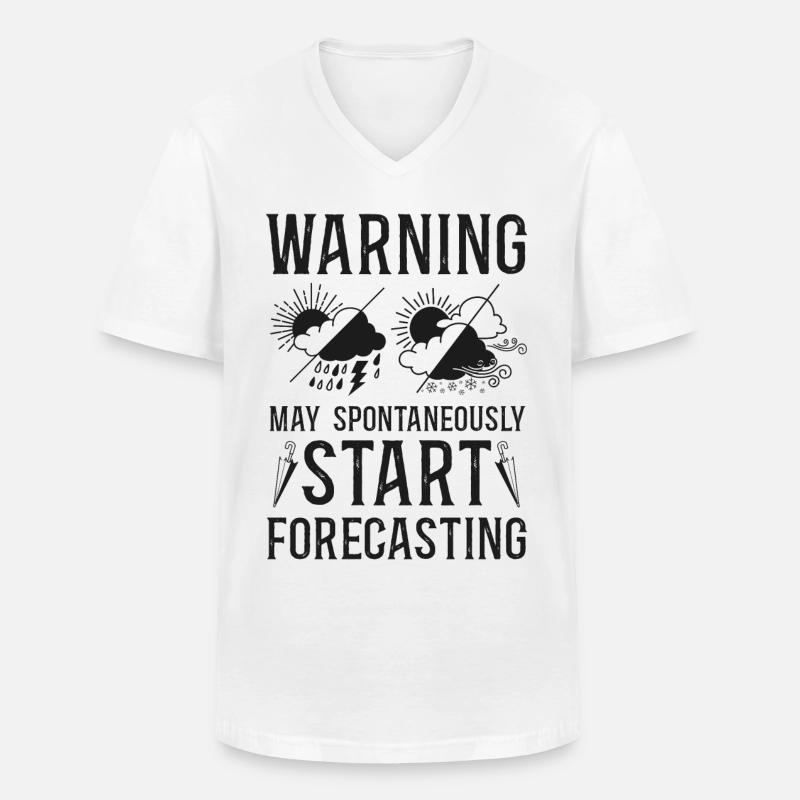 Meteorologist Weather Forecast - Männer-T-Shirt mit V-Ausschnitt - Weiß