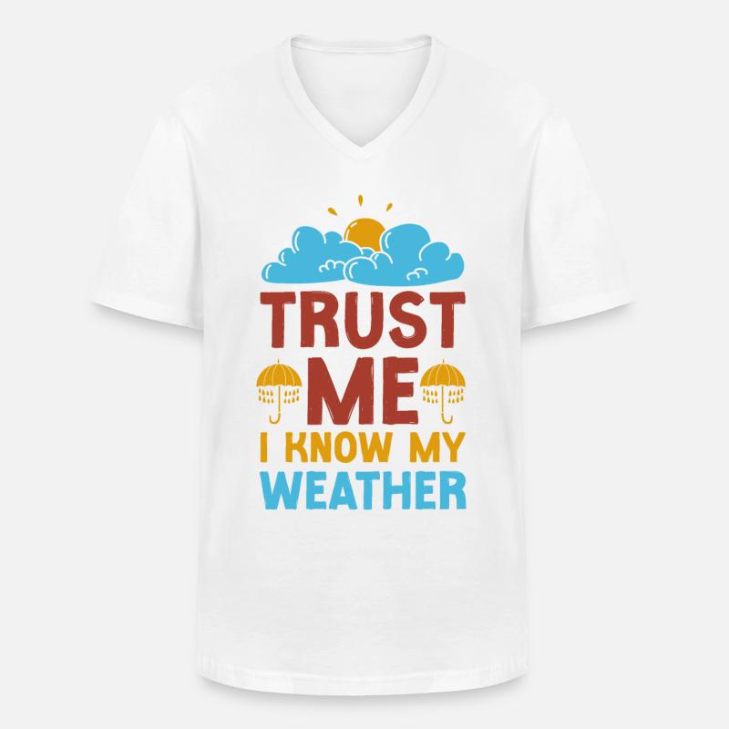 Meteorologist Weather Forecast - Männer-T-Shirt mit V-Ausschnitt - Weiß